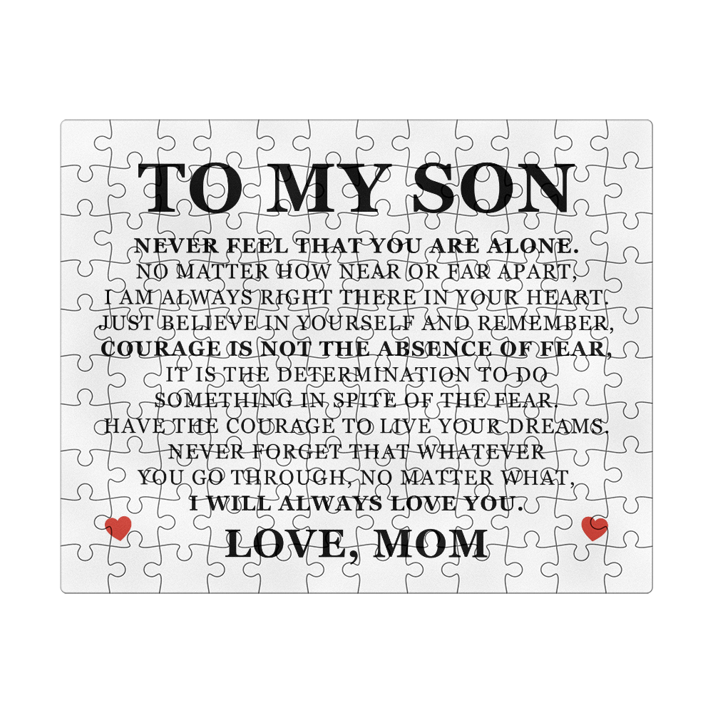 Jigsaw Puzzle 8" x 10" - To My Son "I Will Always Love You"