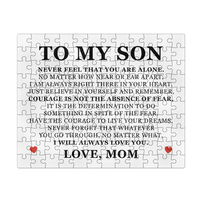 Jigsaw Puzzle 8" x 10" - To My Son "I Will Always Love You"