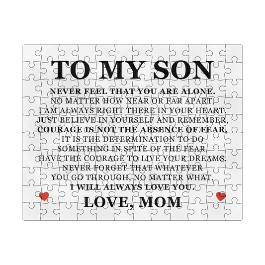 Jigsaw Puzzle 8" x 10" - To My Son "I Will Always Love You"