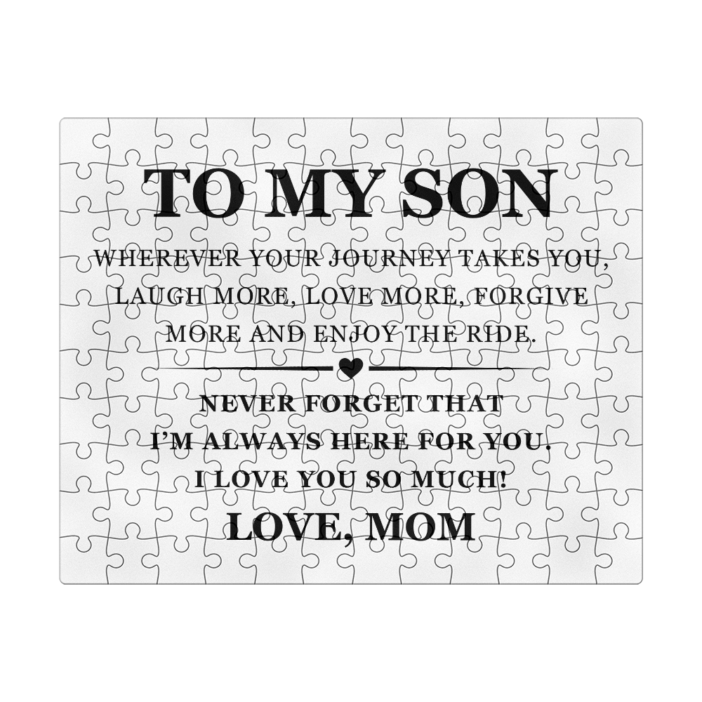 Jigsaw Puzzle 8" x 10" - To My Son "I Love You So Much!"