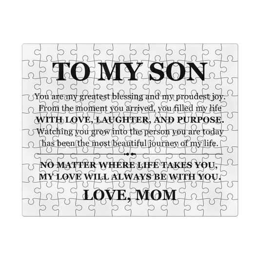 Jigsaw Puzzle 8" x 10" - To My Son "You Are My Greatest Blessing"