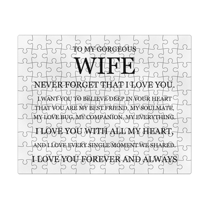 Puzzle 8" x 10" (Small) - To My Wife