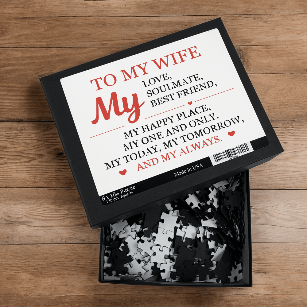 Jigsaw Puzzle 8" x 10" - To My Wife "My Always"