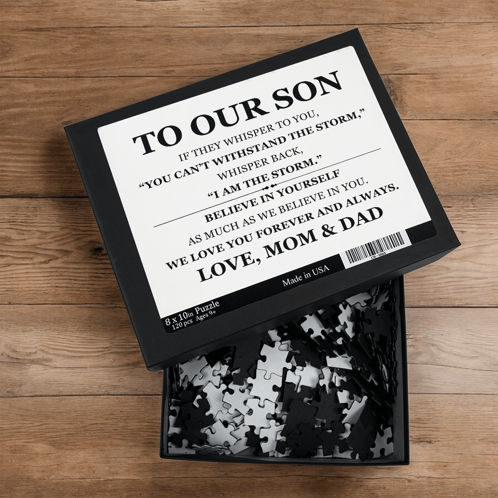 Jigsaw Puzzle 8" x 10" - To Our Son "Believe In Yourself"