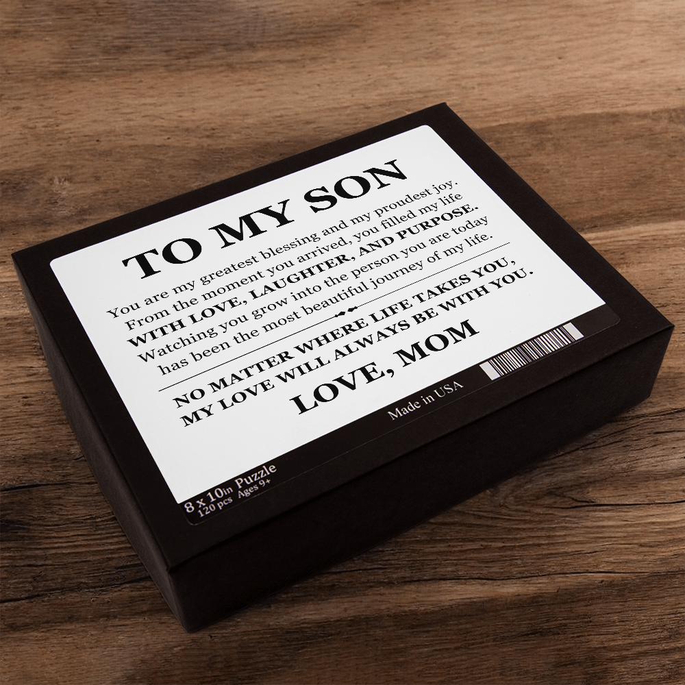 Jigsaw Puzzle 8" x 10" - To My Son "You Are My Greatest Blessing"
