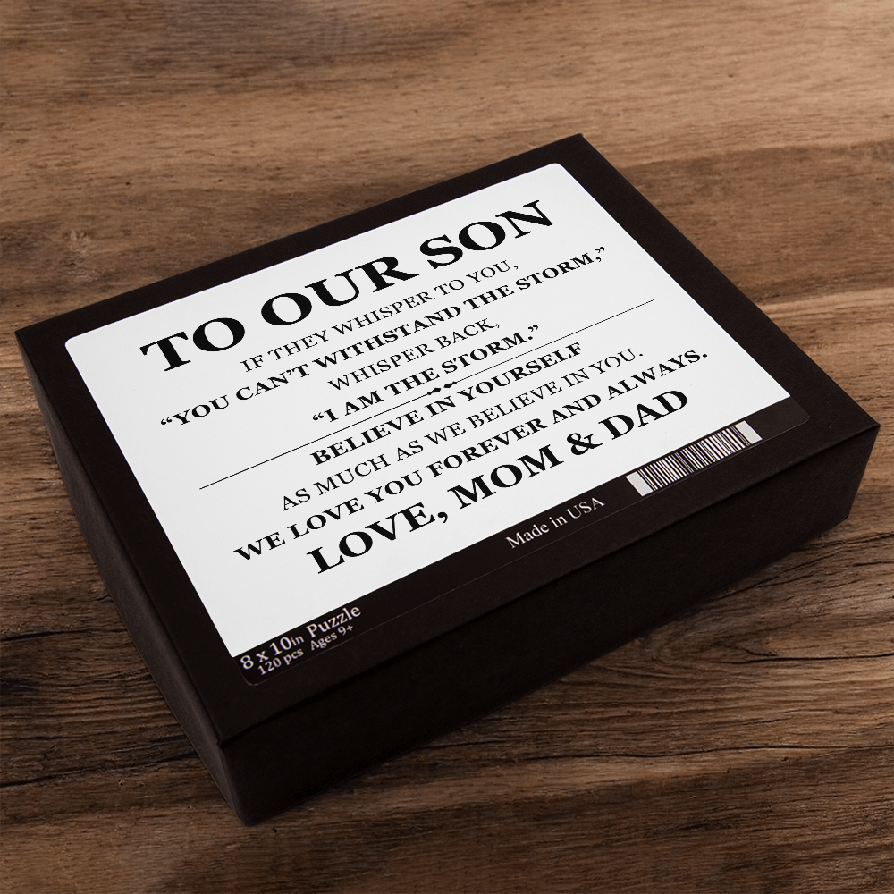 Jigsaw Puzzle 8" x 10" - To Our Son "Believe In Yourself"