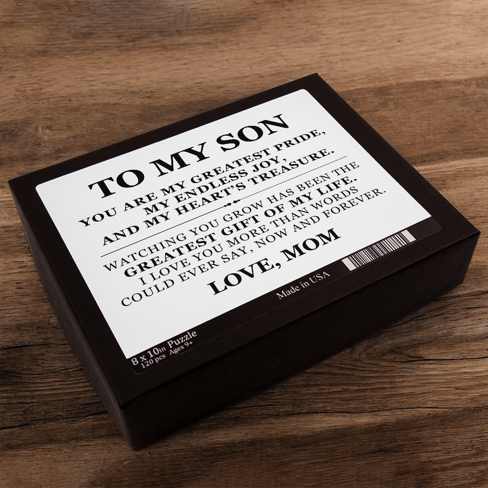 Jigsaw Puzzle 8" x 10" - To My Son "Greatest Gift Of My Life"