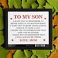 Jigsaw Puzzle 8" x 10" - To My Son "Never Give Up"