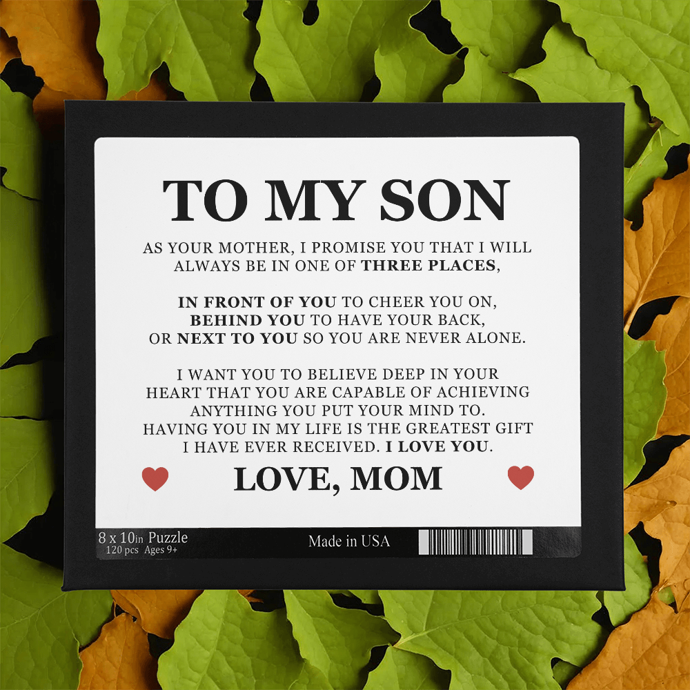 Jigsaw Puzzle 8" x 10" - To My Son "You Are Never Alone"