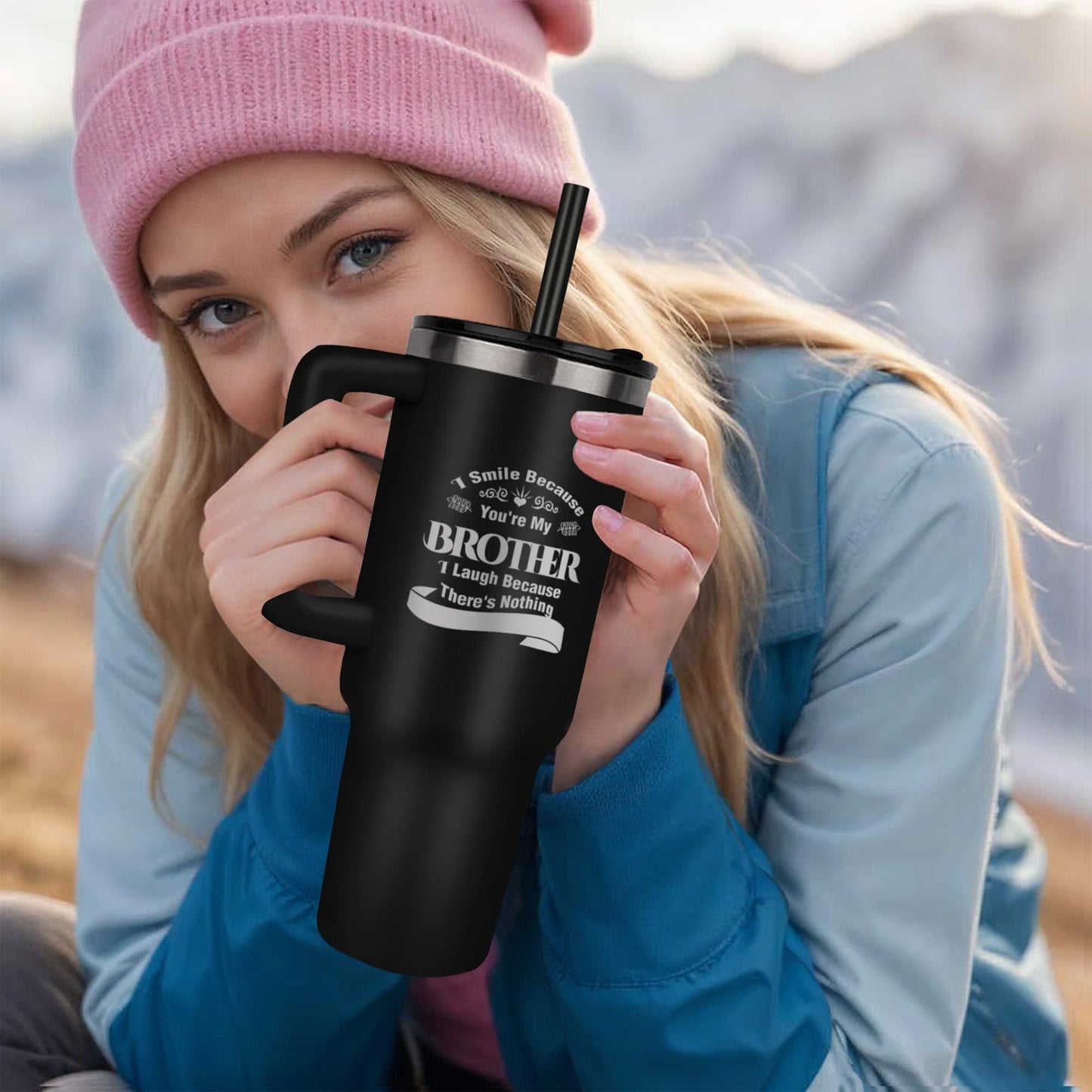 I Smile because you're my brother 40oz tumbler