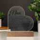 Acrylic Heart Plaque - To My Dear Niece