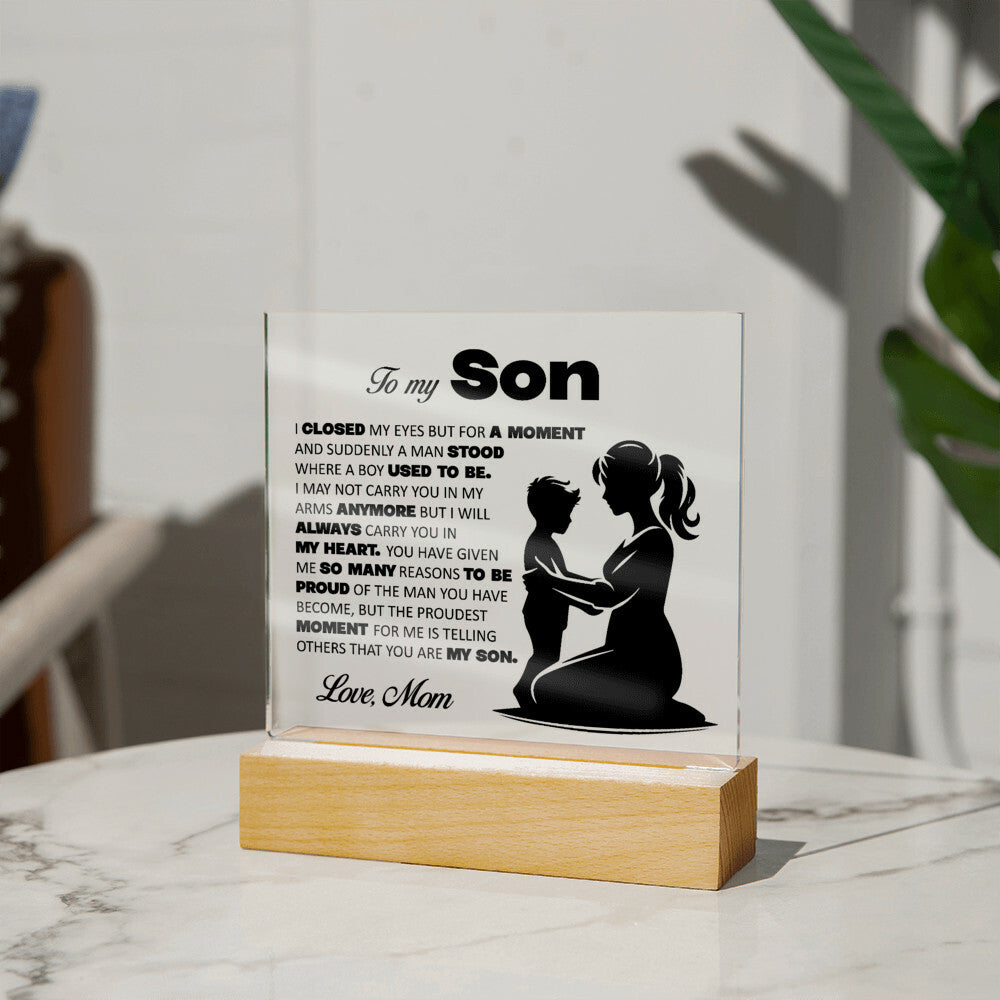 To My Son, Acrylic Plaque