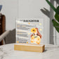 To My Daughter Acrylic Plaque