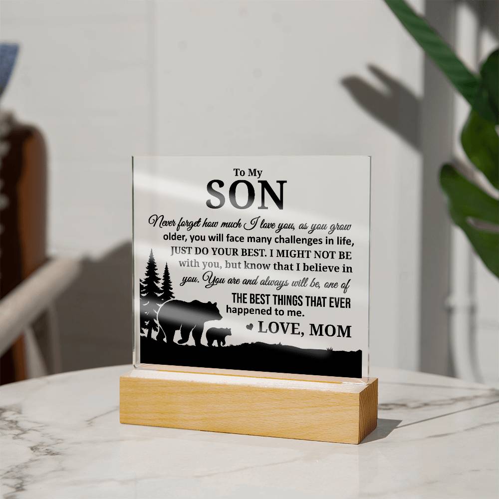 To My Son, Acrylic Plaque