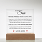 Acrylic Square Plaque - To My Son "Aim for the Skies"