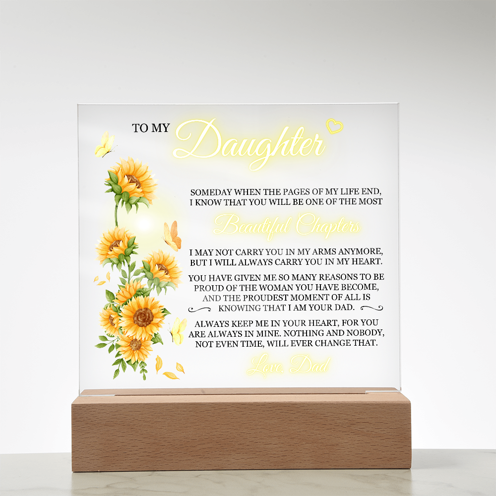 To My Daughter Acrylic Plaque