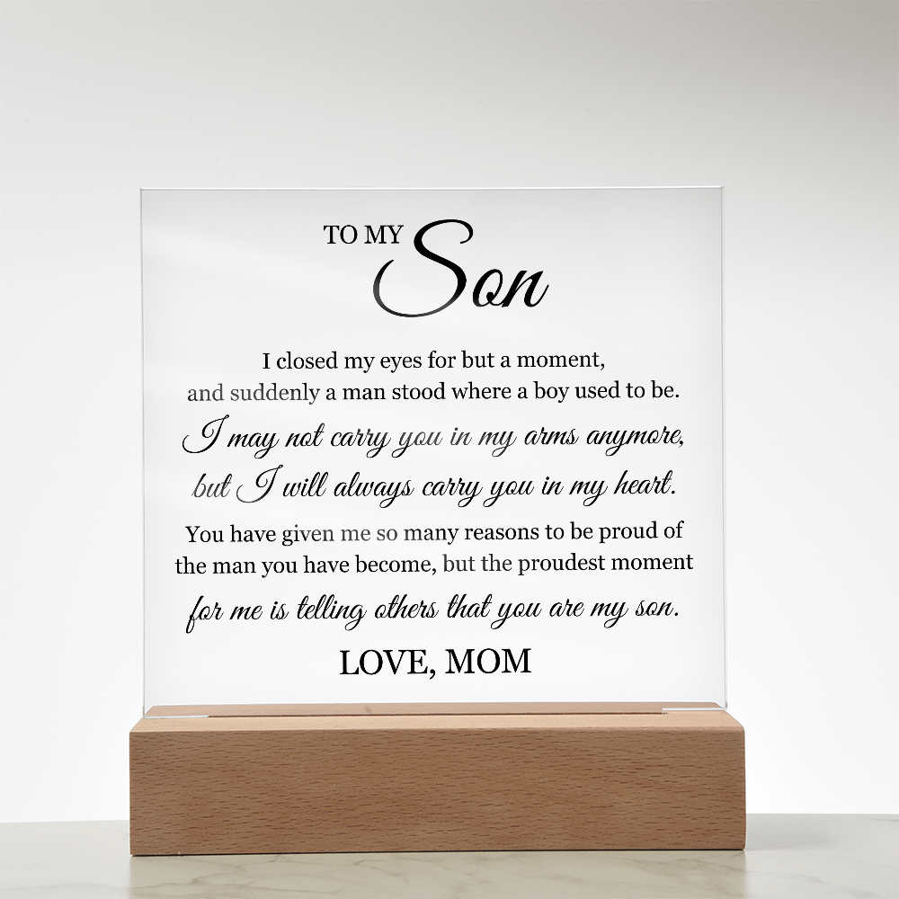 To My Son - "Always Carry You in My Heart"