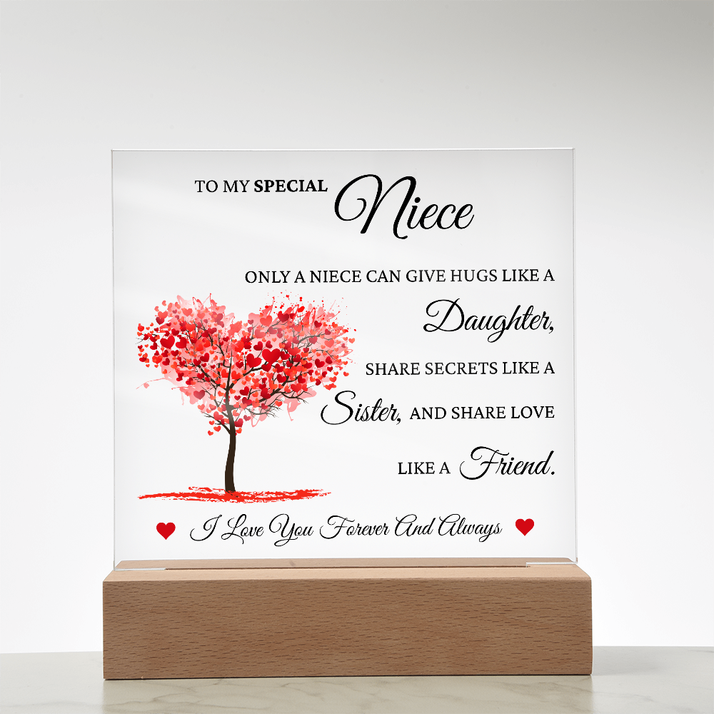 Acrylic Square Plaque - To My Special Niece