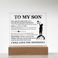 Square Acrylic Plaque - To My Son "You Are My Greatest Gift"
