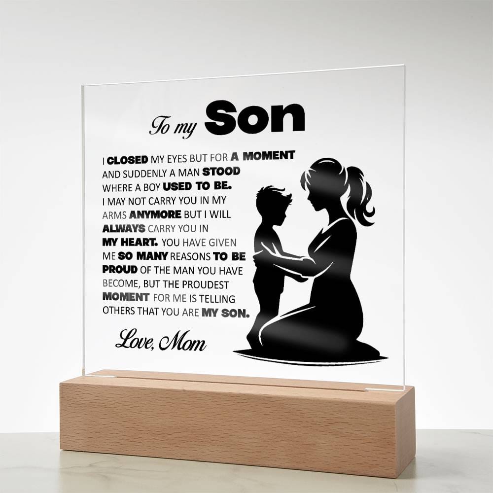 To My Son, Acrylic Plaque