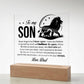 To My Son, Acrylic Plaque
