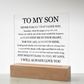 Square Acrylic Plaque - To My Son "I Will Always Love You"