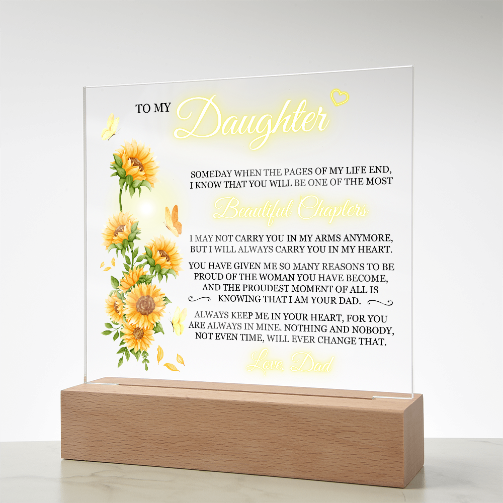 To My Daughter Acrylic Plaque