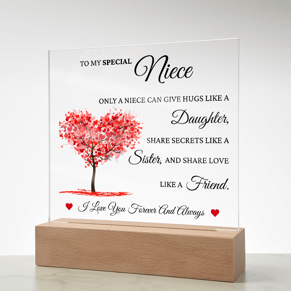 Acrylic Square Plaque - To My Special Niece