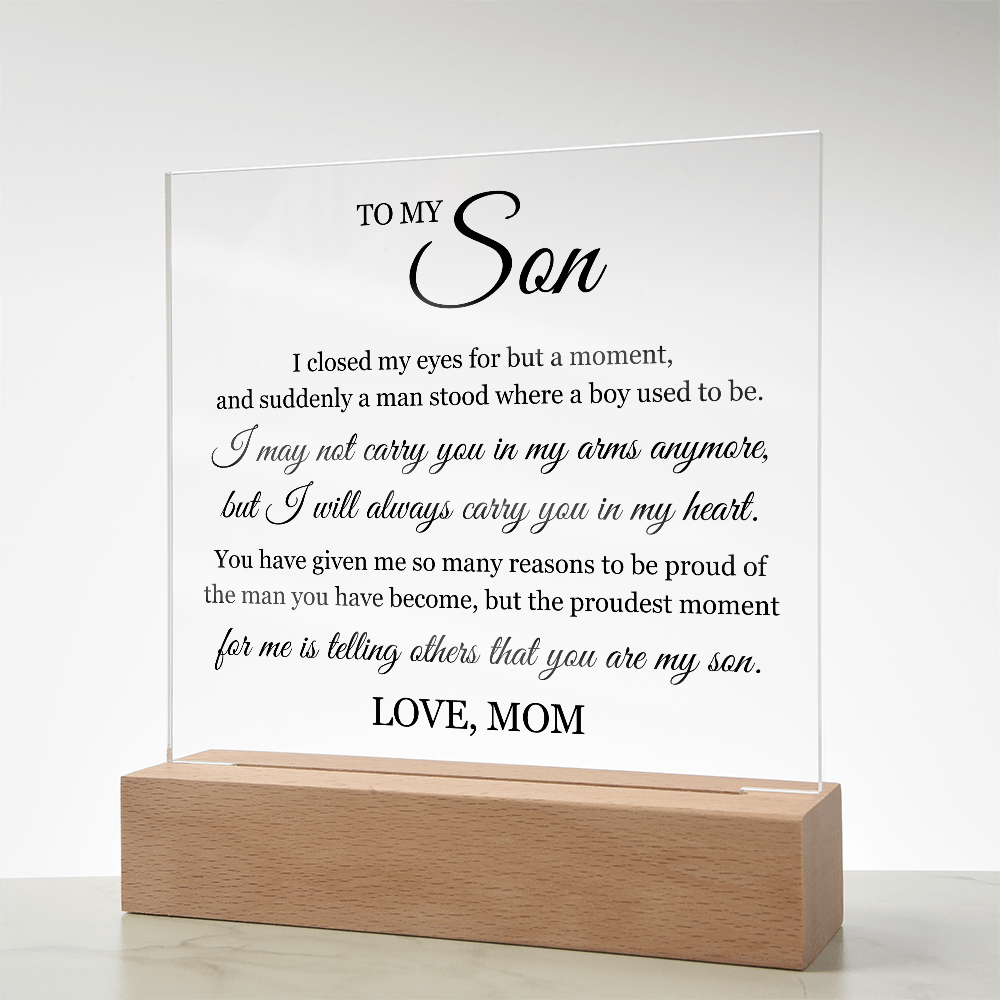 To My Son - "Always Carry You in My Heart"