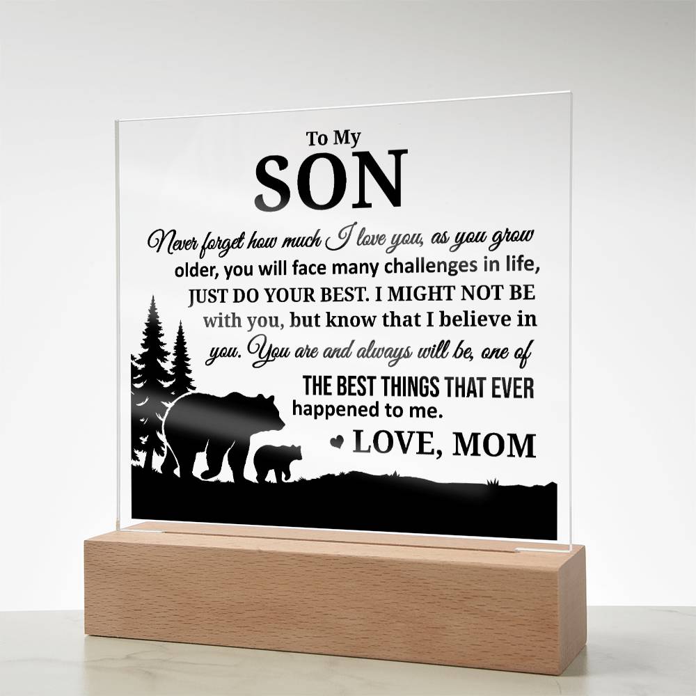To My Son, Acrylic Plaque