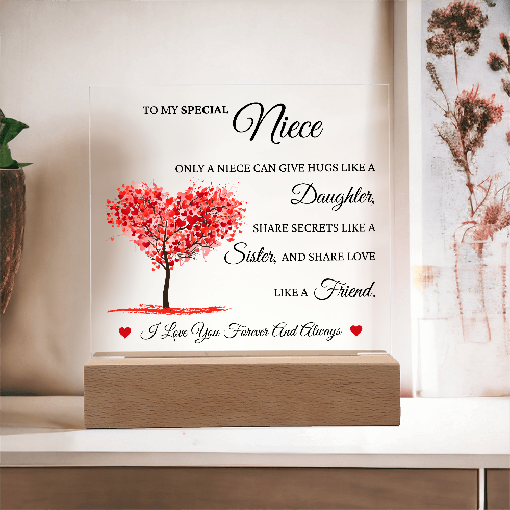 Acrylic Square Plaque - To My Special Niece