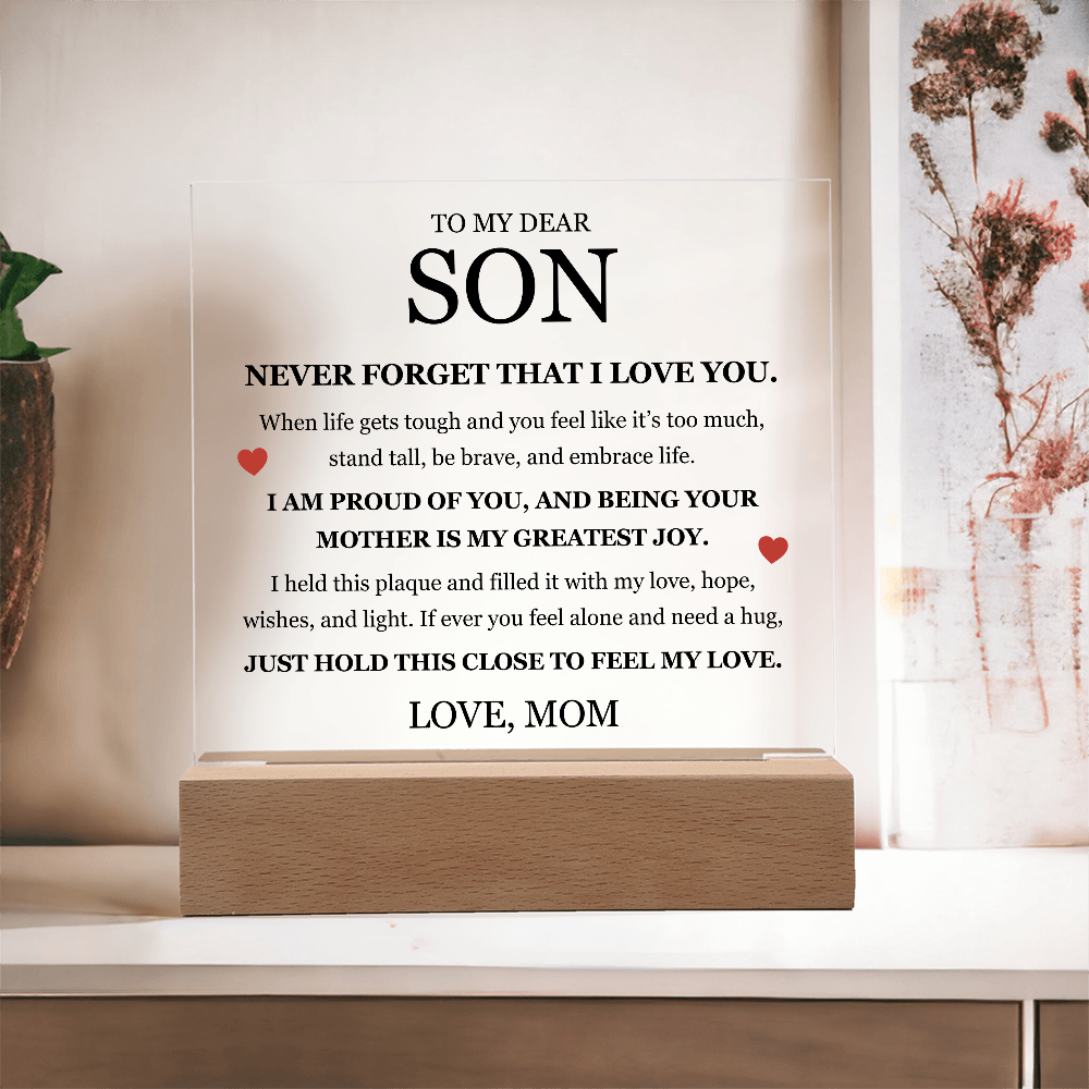 To My Dear Son "Never Forget That I Love You"