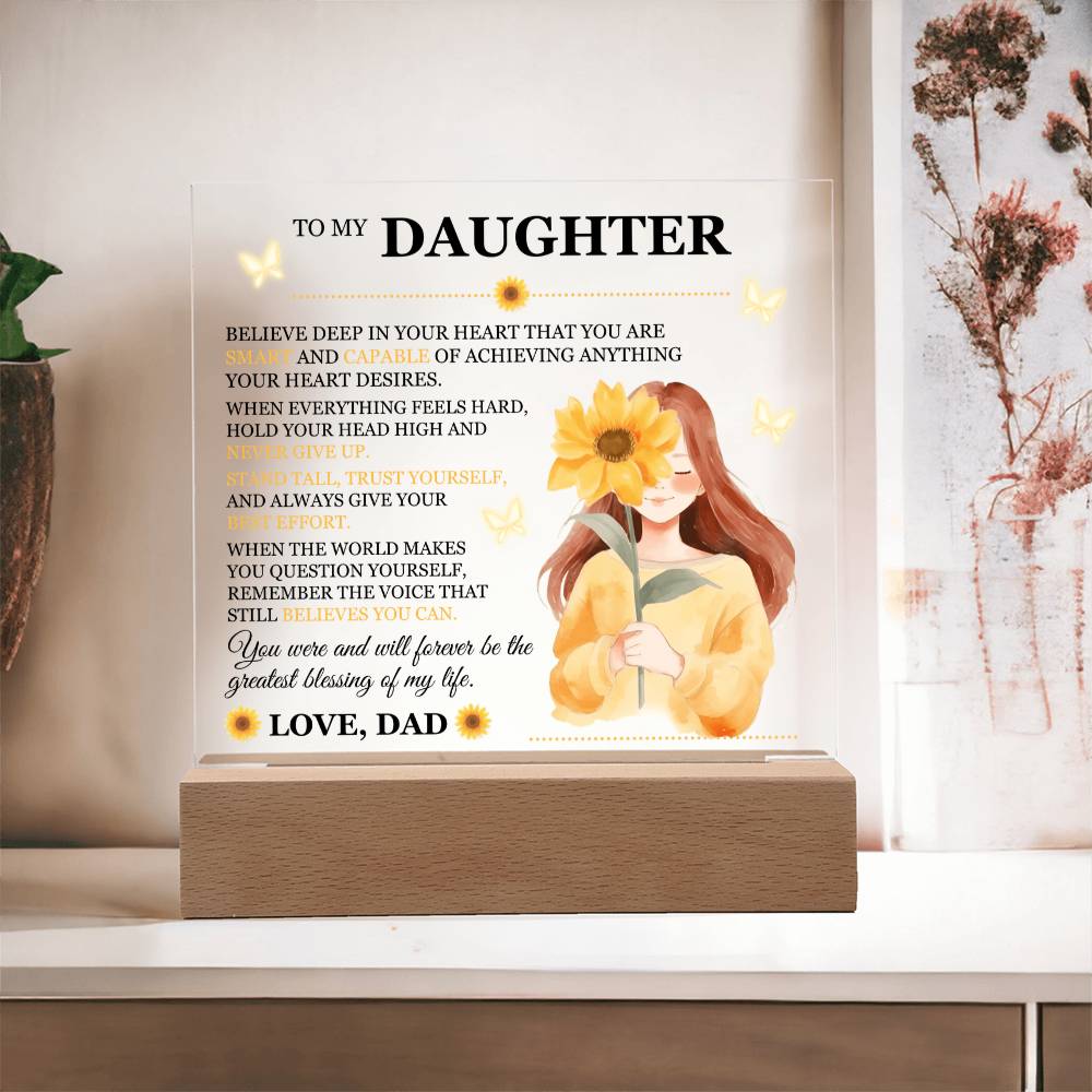 To My Daughter Acrylic Plaque