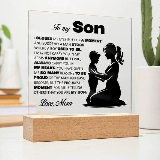 To My Son, Acrylic Plaque