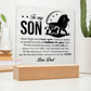 To My Son, Acrylic Plaque