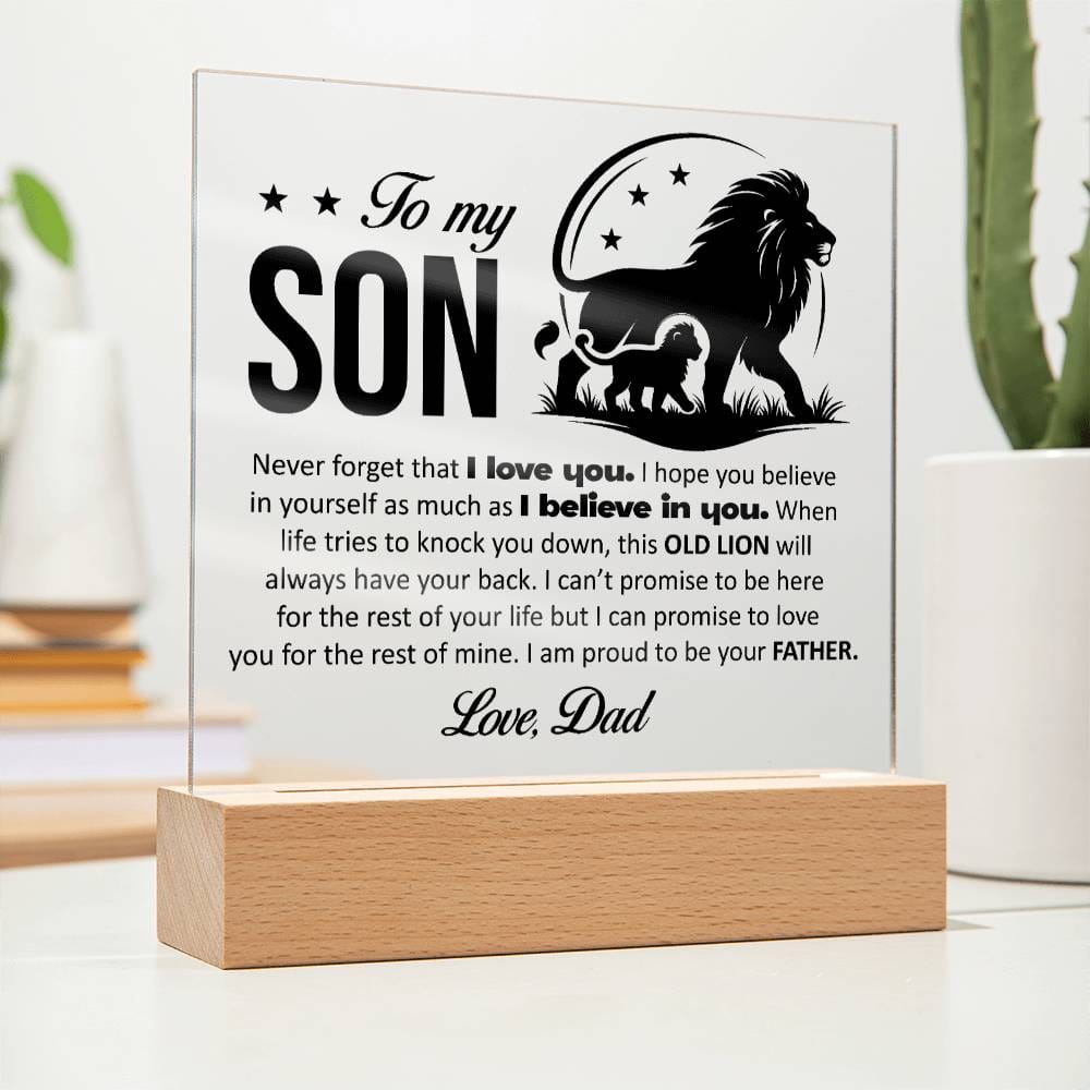 To My Son, Acrylic Plaque