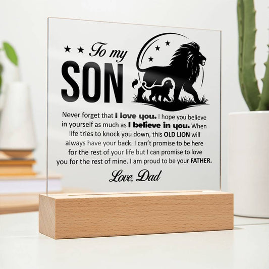 To My Son, Acrylic Plaque