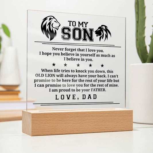 To My Son, Acrylic Plaque