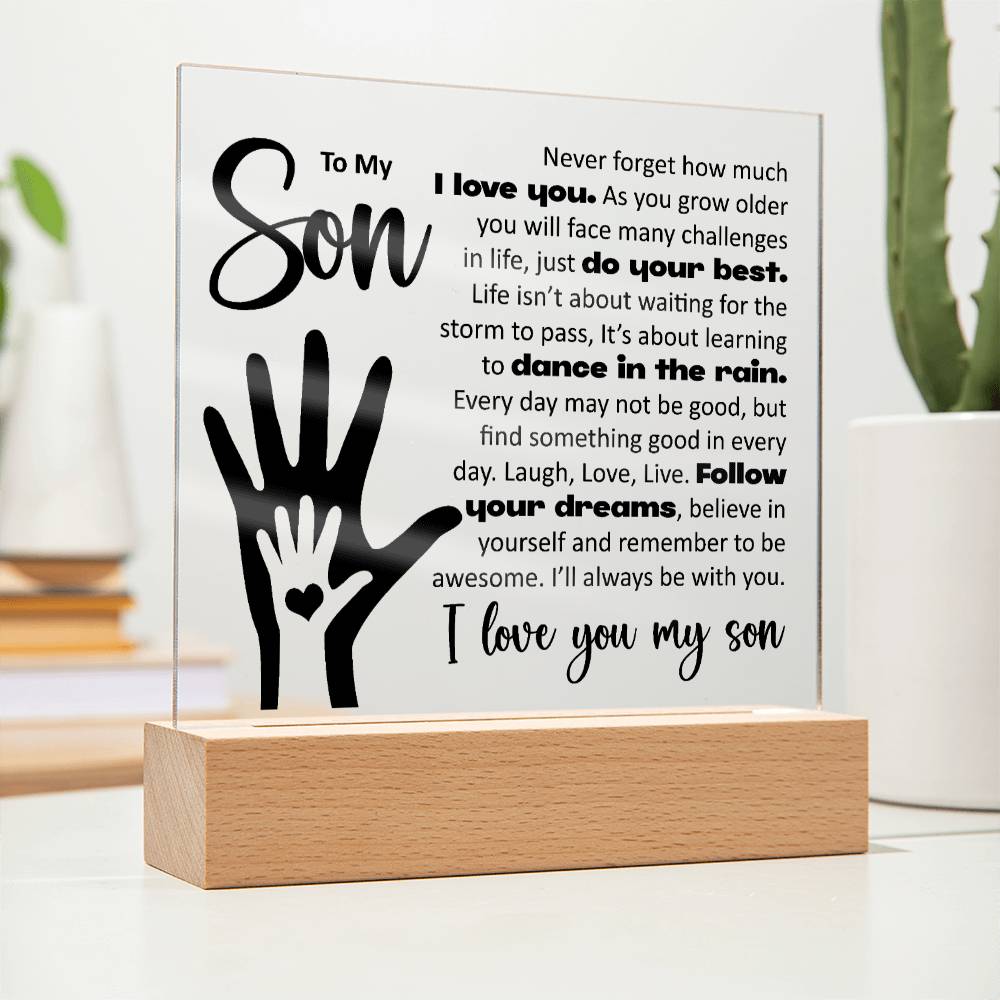 To My Son, Acrylic Plaque