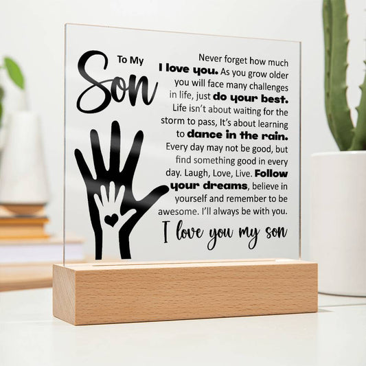 To My Son, Acrylic Plaque