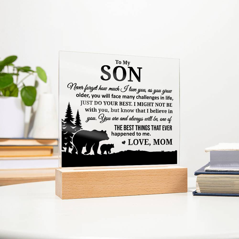 To My Son, Acrylic Plaque