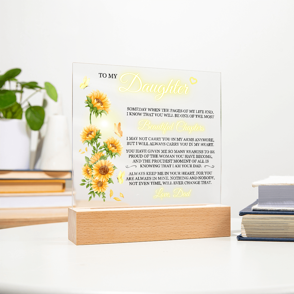 To My Daughter Acrylic Plaque