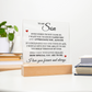 Acrylic Square Plaque - To My Son "I Love You"