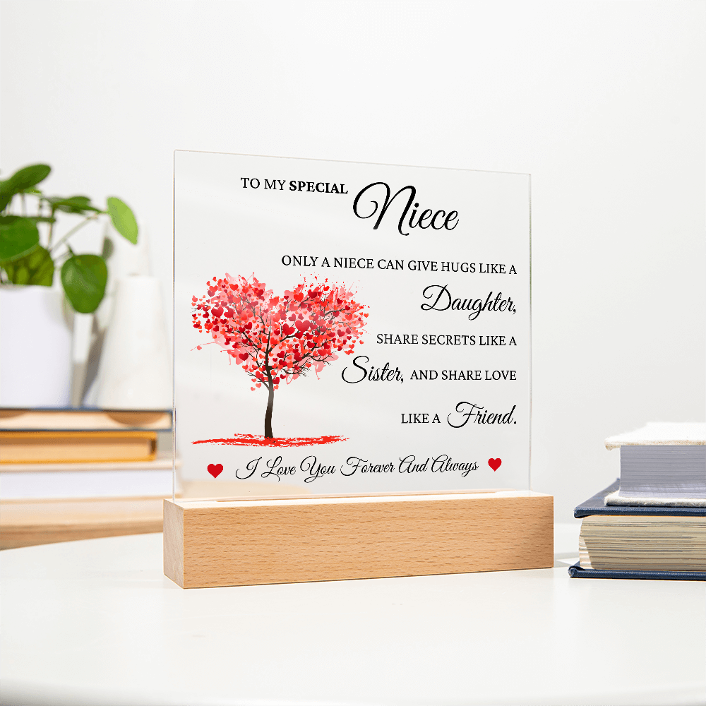 Acrylic Square Plaque - To My Special Niece
