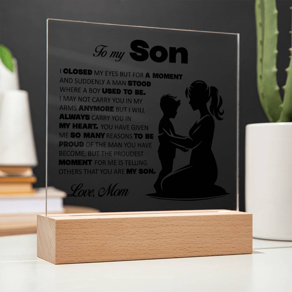 To My Son, Acrylic Plaque