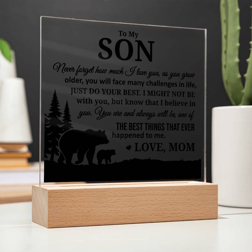 To My Son, Acrylic Plaque