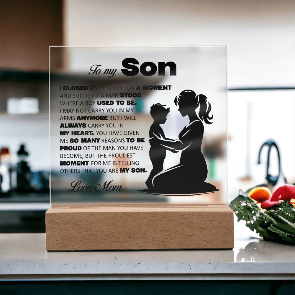 To My Son, Acrylic Plaque