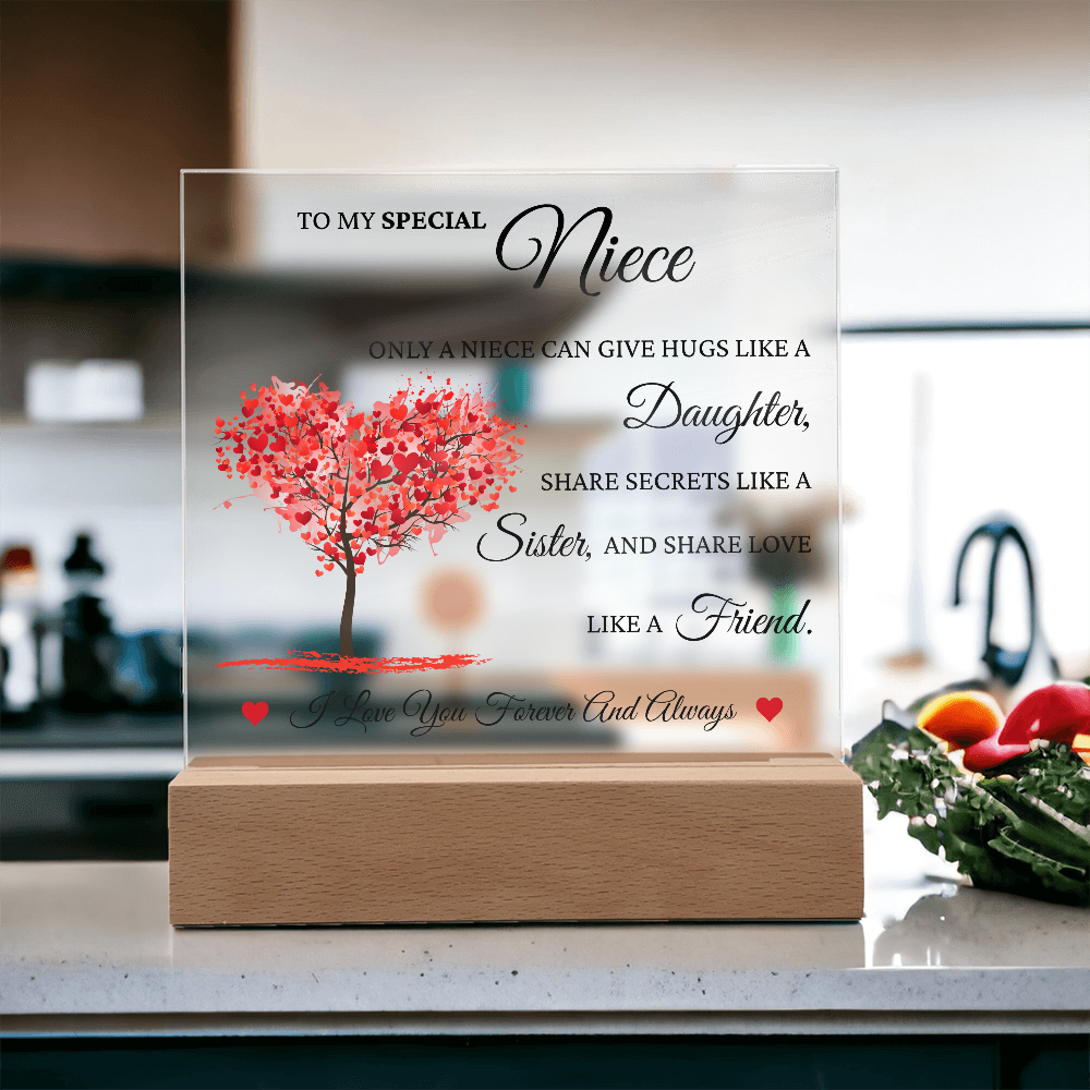 Acrylic Square Plaque - To My Special Niece