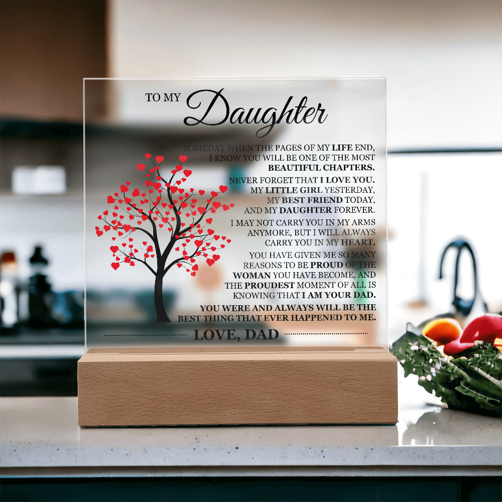 To My Daughter Acrylic Plaque