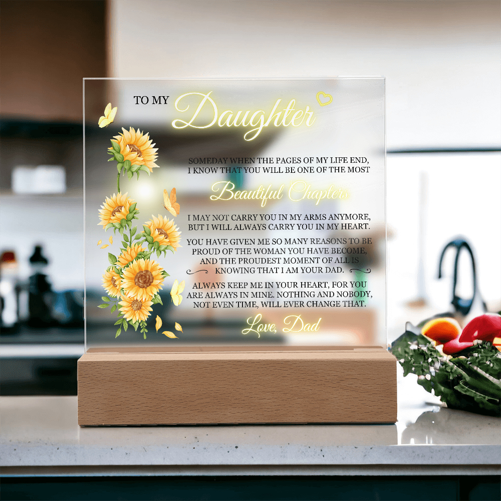 To My Daughter Acrylic Plaque